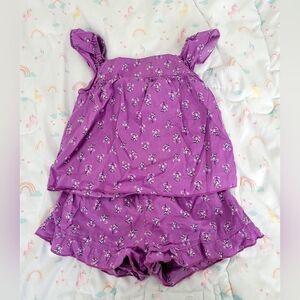 Carter's Purple Toddler Shorts Outfit 2T